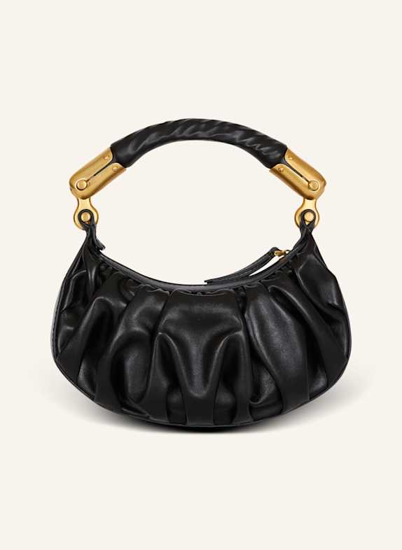 BALMAIN Mini-Tasche Ébène aus Kalbsleder SCHWARZ