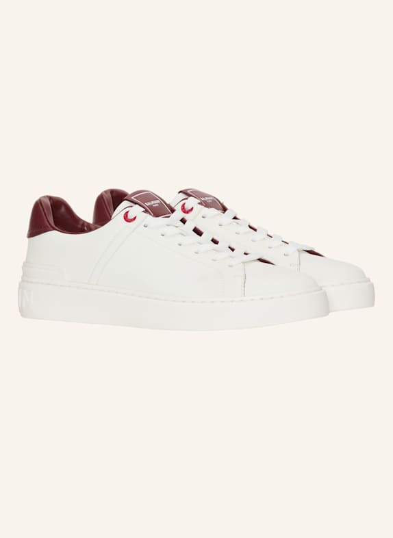 BALMAIN B-Court Sneakers aus Glattleder NUDE