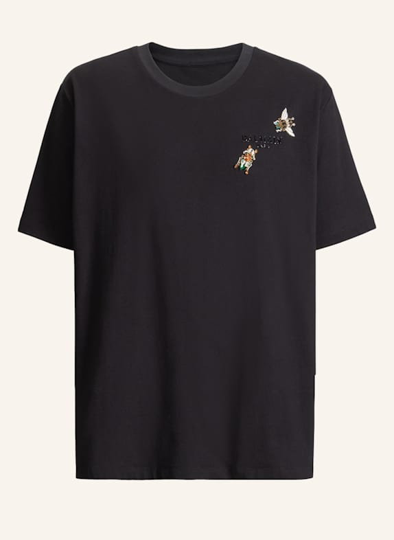 BALMAIN Besticktes Balmain Insect T-Shirt SCHWARZ