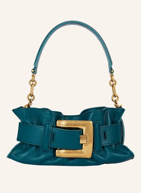 BALMAIN Anthem Mini-Tasche aus Glattleder BLAU