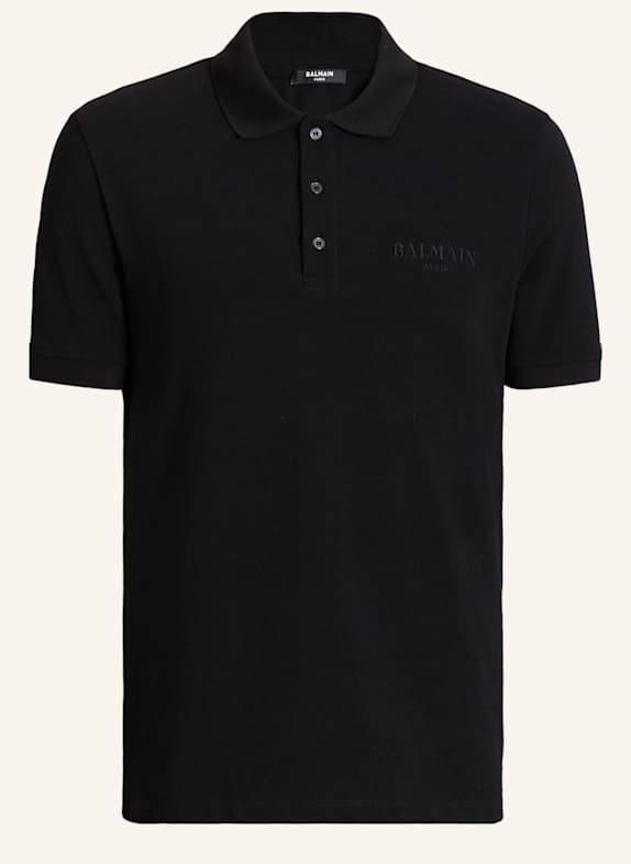 BALMAIN Besticktes Balmain Vintage Poloshirt SCHWARZ
