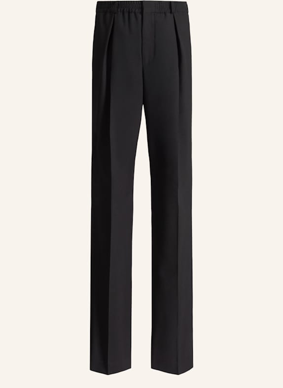 BALMAIN Wollhose mit elastischem Bund SCHWARZ