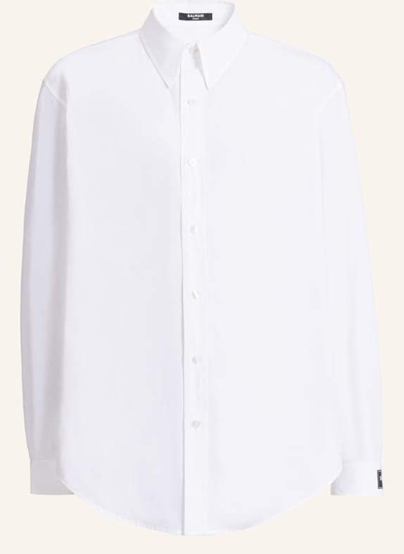 BALMAIN Balmain Paris Hemd aus Baumwollpopeline WEISS