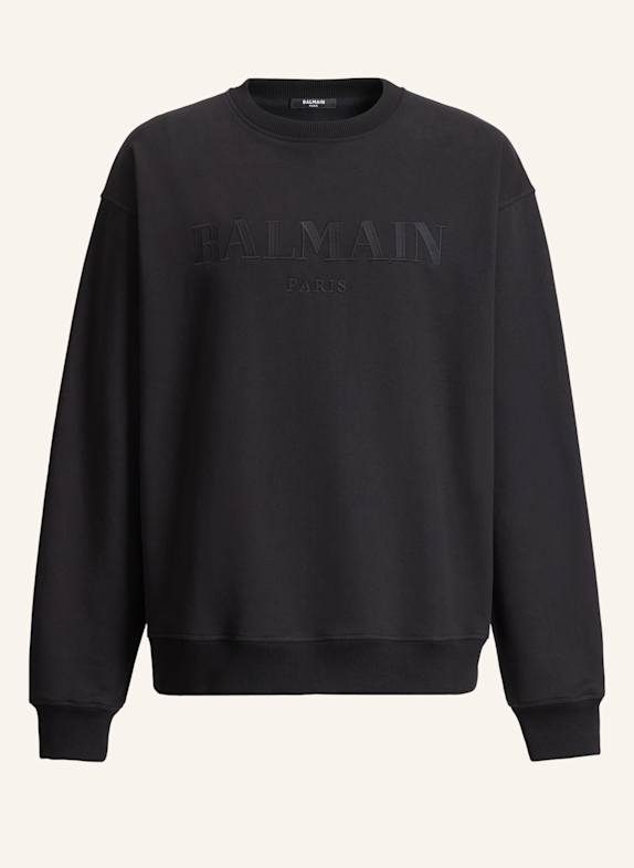 BALMAIN Besticktes Balmain Vintage Sweatshirt SCHWARZ