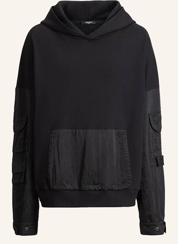 BALMAIN Balmain Vintage Utility Kapuzenpullover SCHWARZ