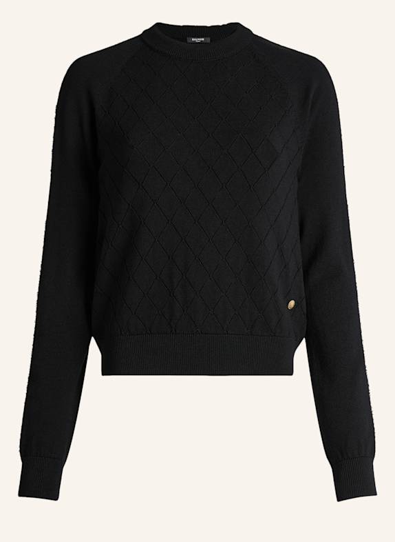 BALMAIN Strickpullover SCHWARZ