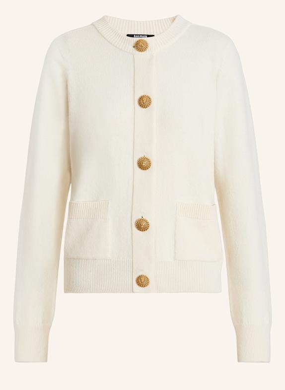 BALMAIN Cardigan aus Öko-Kaschmir WEISS