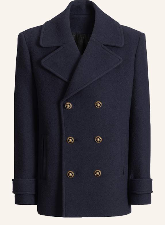 BALMAIN Caban aus Wolle BLAU