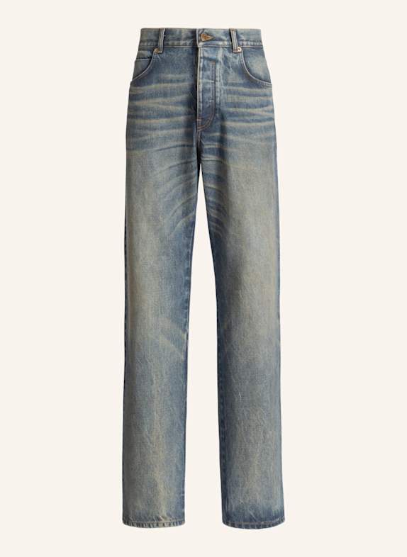 BALMAIN Lässige Jeans aus verwaschenem Denim in Vintage Blue BLAU