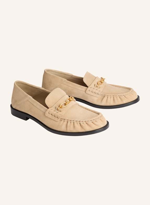 BALMAIN Sync Mokassins aus Wildleder KHAKI