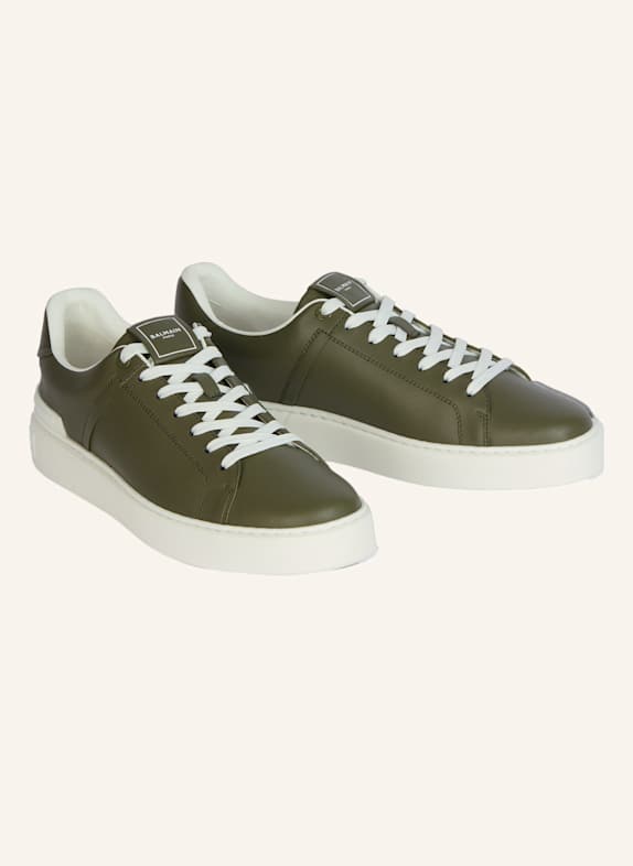 BALMAIN Sneakers B-Court aus Kalbsleder GRÜN