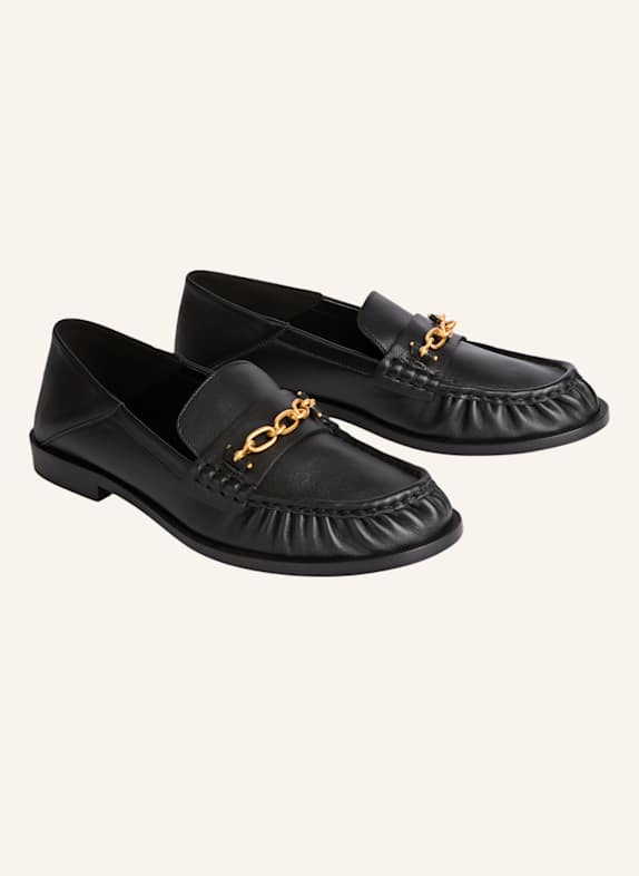 BALMAIN Sync Mokassins aus Glattleder SCHWARZ