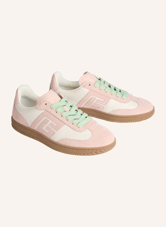 BALMAIN Balmain Swan Sneakers aus Glattleder und Wildleder NUDE