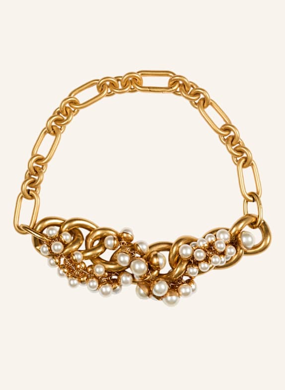 BALMAIN Sync Halskette aus Messing und Perlen GOLD