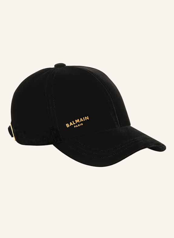 BALMAIN Balmain Paris Samtmütze SCHWARZ