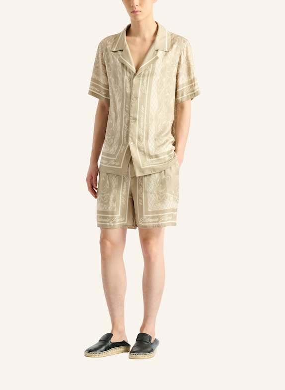 BALMAIN Bedruckte Foulard Pyjamashorts KHAKI