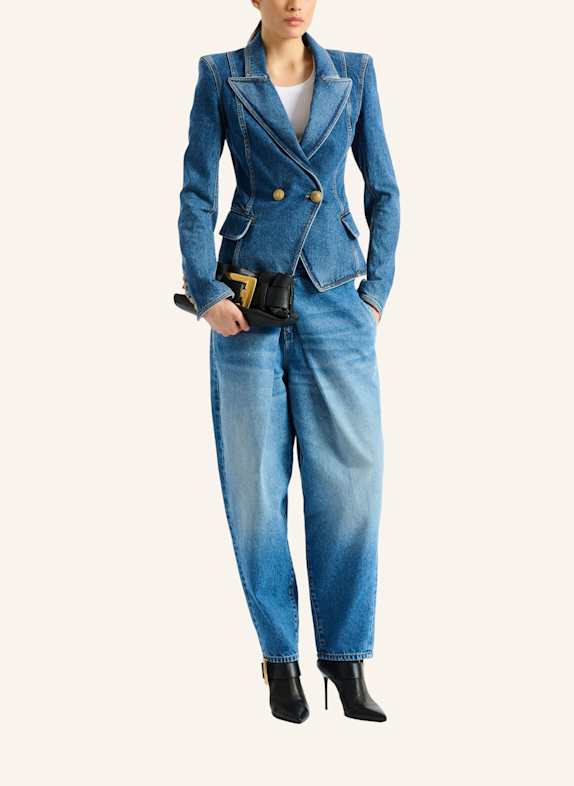 BALMAIN Jeansjacke mit zwei Knöpfen BLAU