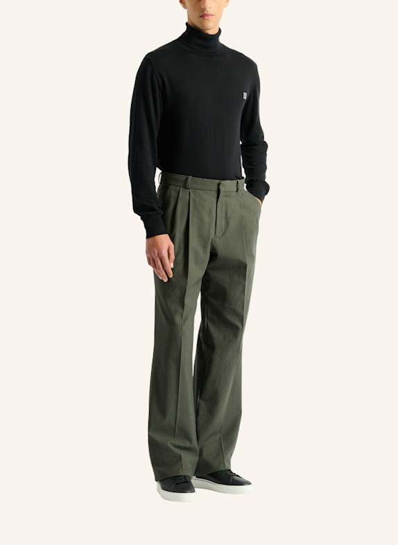 BALMAIN Hose aus Baumwolltwill GRÜN