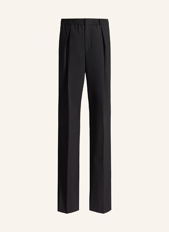 BALMAIN Wollhose mit elastischem Bund SCHWARZ