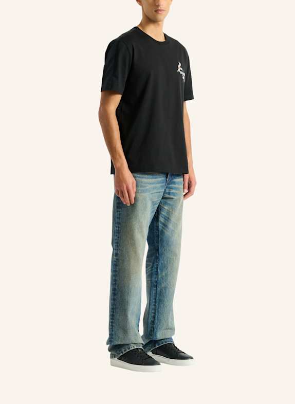 BALMAIN Besticktes Balmain Insect T-Shirt SCHWARZ