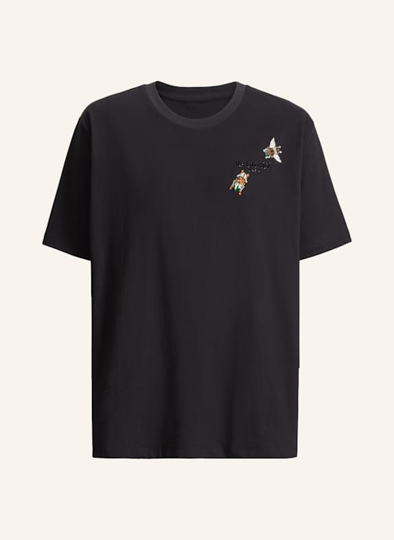 BALMAIN Besticktes Balmain Insect T-Shirt SCHWARZ