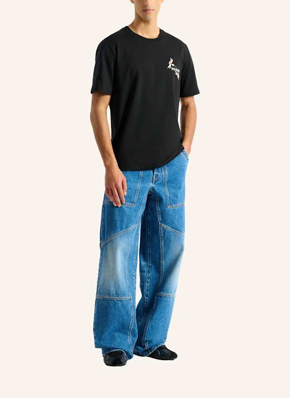BALMAIN Besticktes Balmain Insect T-Shirt SCHWARZ