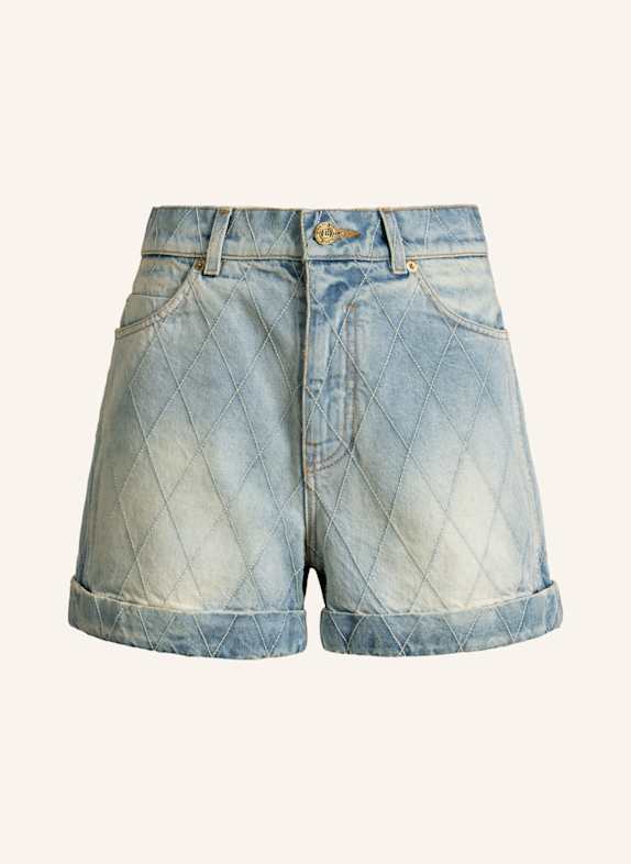BALMAIN Jeansshorts mit Ziernähten BLAU