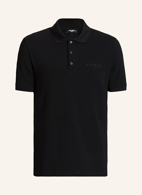 BALMAIN Besticktes Balmain Vintage Poloshirt SCHWARZ