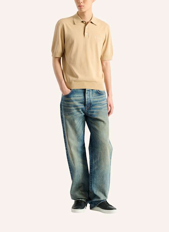 BALMAIN Besticktes Balmain Vintage Poloshirt KHAKI
