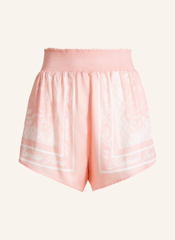 BALMAIN Bedruckte Foulard Pyjamashorts ROSA