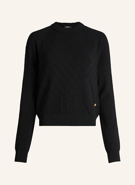 BALMAIN Strickpullover SCHWARZ