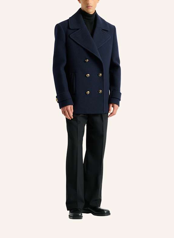 BALMAIN Caban aus Wolle BLAU