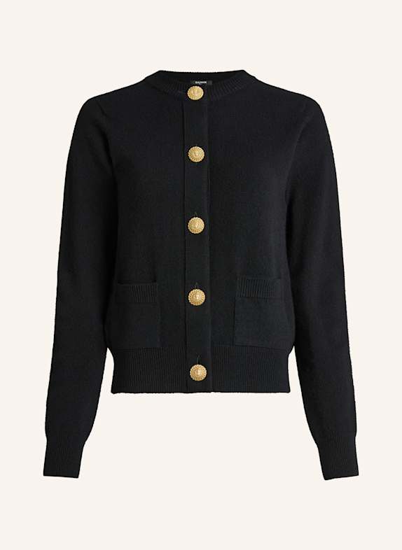 BALMAIN Cardigan aus Öko-Kaschmir SCHWARZ