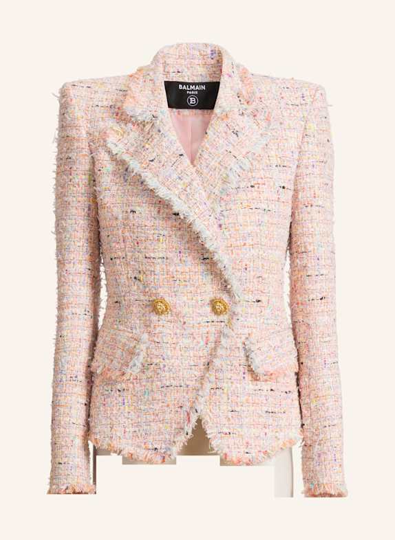 BALMAIN Tweedjacke mit zwei Knöpfen ROSA