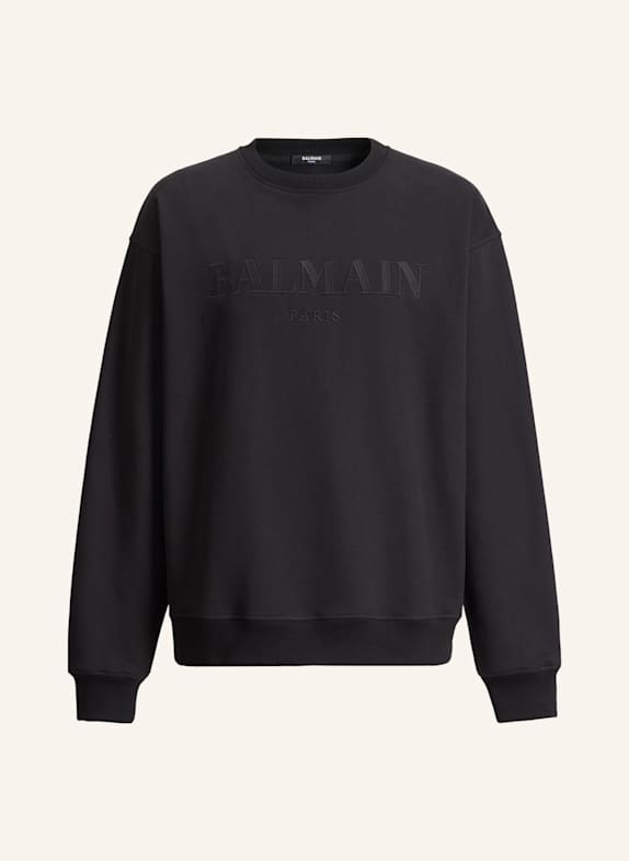 BALMAIN Besticktes Balmain Vintage Sweatshirt SCHWARZ
