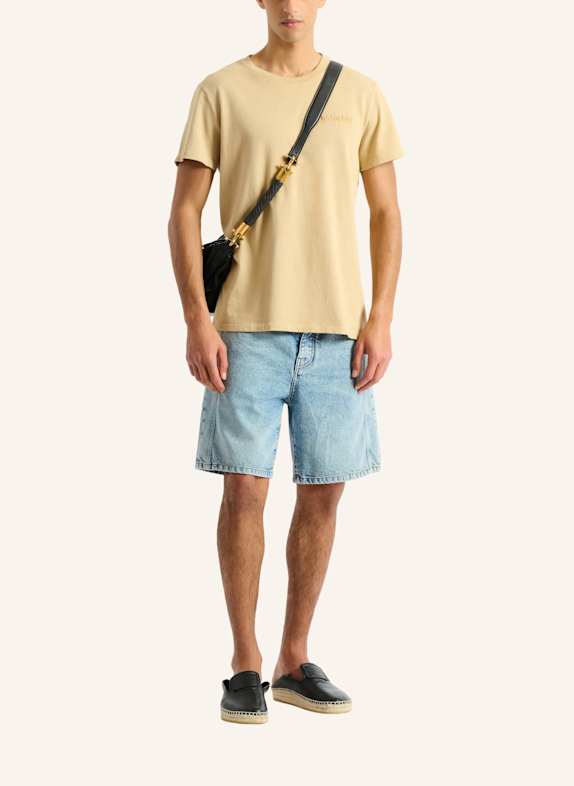 BALMAIN Besticktes Balmain Vintage T-Shirt KHAKI