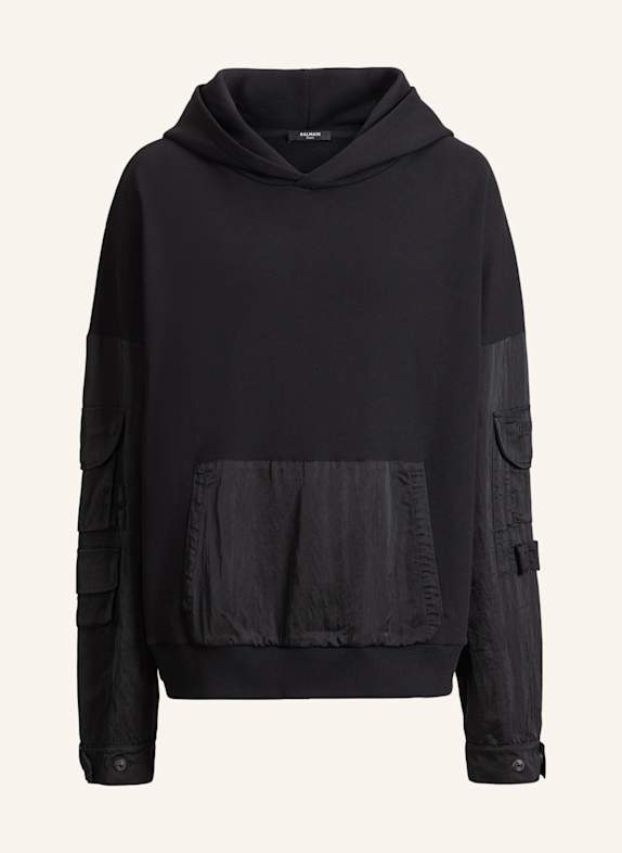 BALMAIN Balmain Vintage Utility Kapuzenpullover SCHWARZ