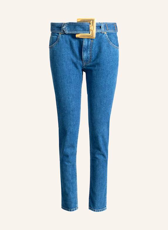 BALMAIN Jeans mit Gürtel BLAU