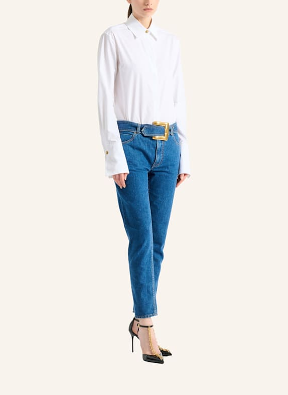 BALMAIN Jeans mit Gürtel BLAU
