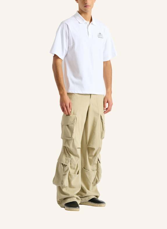 BALMAIN Bedrucktes Balmain Vine Poloshirt WEISS