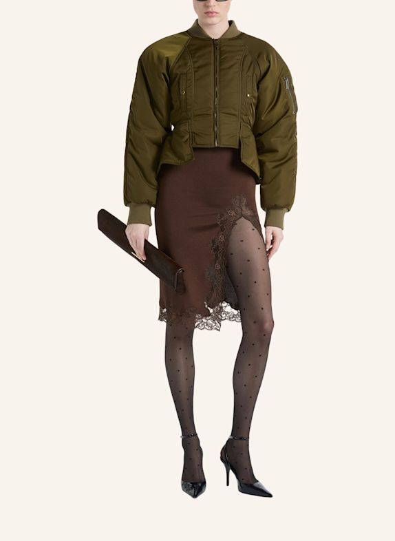 BALMAIN Nylonjacke mit Schößchen GRÜN