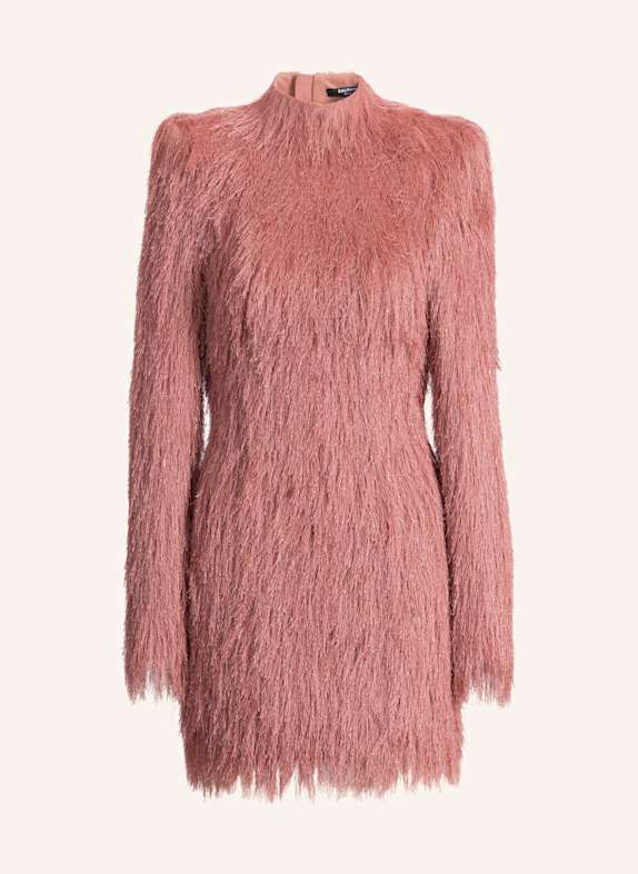 BALMAIN Bodykleid mit Fransen ROSA