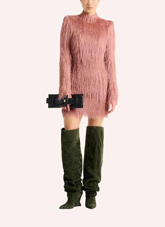 BALMAIN Bodykleid mit Fransen ROSA