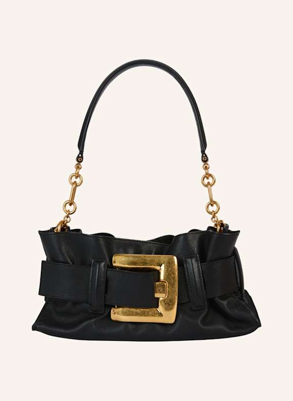 BALMAIN Anthem Mini-Tasche aus Glattleder SCHWARZ