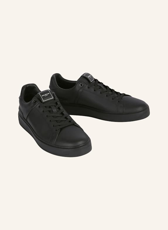 BALMAIN B-Court Sneakers aus Glattleder SCHWARZ