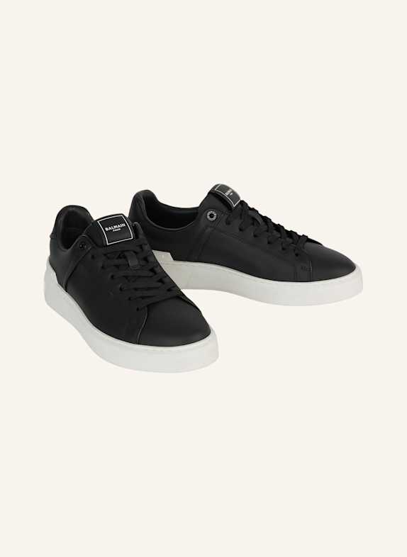 BALMAIN B-Court Sneakers aus Glattleder NUDE