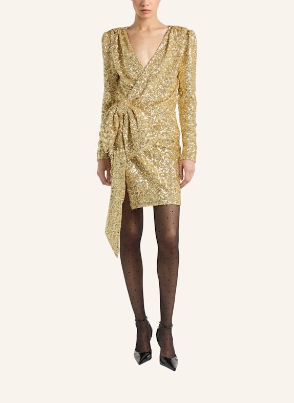 BALMAIN Paillettenkleid GOLD