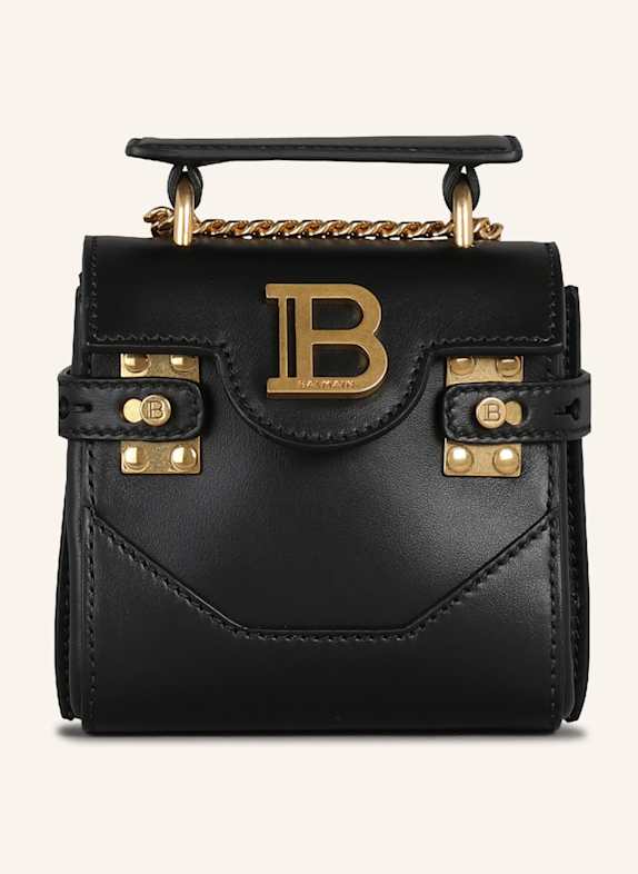 BALMAIN Mini-Tasche B-Buzz 12 aus Leder SCHWARZ