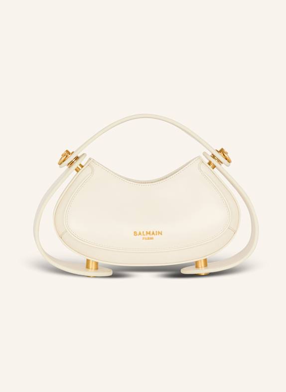 BALMAIN Kleine Box-Tasche Jolie Madame aus Leder WEISS