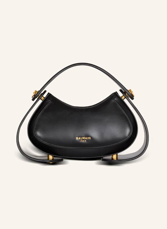 BALMAIN Kleine Box-Tasche Jolie Madame aus Leder SCHWARZ